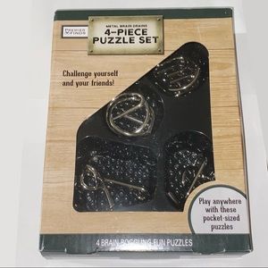 Premier Finds Metal Brain Drains 4-Piece Puzzle Set Toy (New)